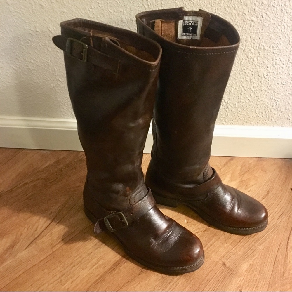 FRYE ^ Chocolate Knee High Leather Boots
